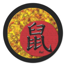 Year of the Rat : Red and Gold stickers