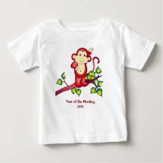 Year of the Red Monkey 2016 Baby Shirt