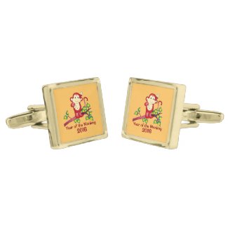 Year of the Red Monkey Cufflinks