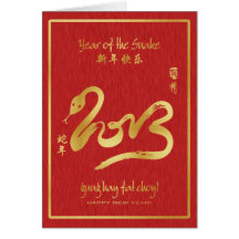 Year of the Snake 2013 - Happy Chinese New Year Greeting Card