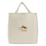 Year of the Tiger Canvas Shopping Bag Embroidered