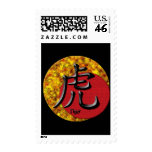 Year of the Tiger: Gold and Red Postage Stamps
