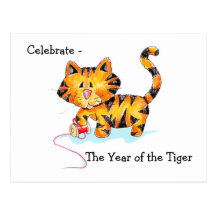 Year of the Tiger postcard