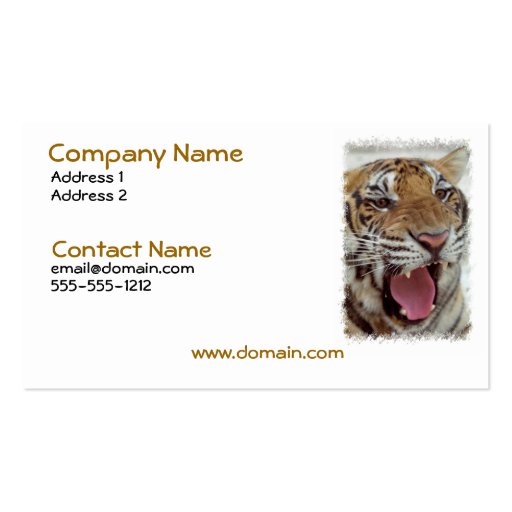 Year of Tiger Business Card (front side)