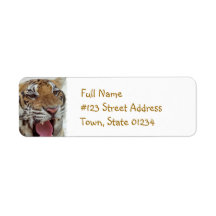 Year of Tiger Return Address Label