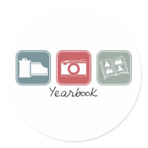 Yearbook (Squares) Round Sticker