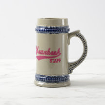 Yearbook Staff (Baseball Script Pink) Coffee Mug
