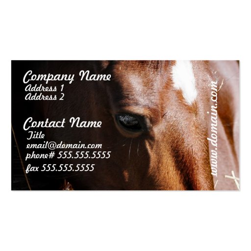 Yearling Business Cards (front side)