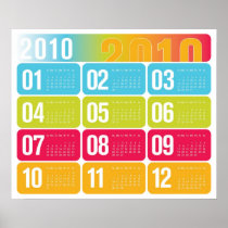 Yearly 2010 Calendar Poster