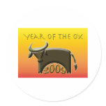 YearOx2009 Round Sticker