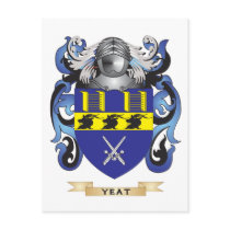 Yeat Family Crest (Coat of Arms) Postcards