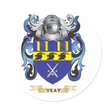 Yeat Family Crest (Coat of Arms) Stickers