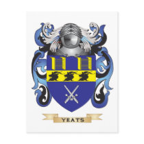 Yeats Family Crest (Coat of Arms) Postcards