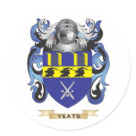 Yeats Family Crest (Coat of Arms) stickers