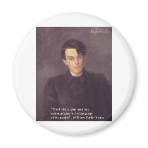 Yeats "Think Wise" Wisdom Quote Gifts & Cards Fridge Magnets