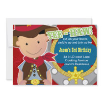 Yee Haw Cowboy Birthday Invitation