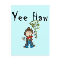 Yee Haw Cowboy Tshirts and Gifts postcards