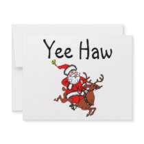 Yee Haw Santa invitations by CelebrationZazzle Yee Haw Santa invitations