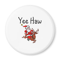 Yee Haw Santa magnets