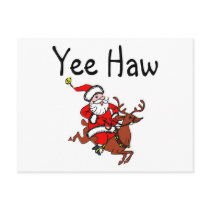 Yee Haw Santa postcards