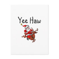 Yee Haw Santa postcards