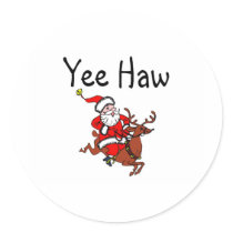 Yee Haw Santa stickers