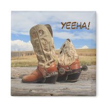 Yeeha! Western Boot Magnet