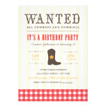 Yeehaw! Cowboy Birthday Party Invitation
