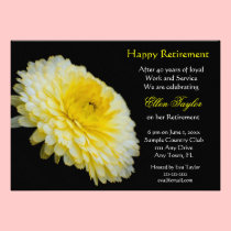 Yello and Black Floral Retirement Party Invitation invitations