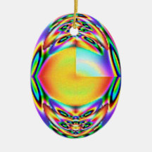 Yellow 2 Designs in 1 Christmas Ornament