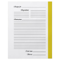 Yellow 2-sided Recipe Pages Flyer
