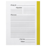 Yellow 2-sided Recipe Pages flyers