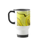 Yellow Abstract Art Travel Mug