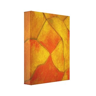yellow abstract wrappedcanvas