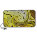 Yellow Abstract Custom Doodle Speakers