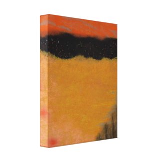 yellow abstract landscape wrappedcanvas