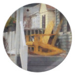 Yellow Adirondack Rocking Chairs Plates