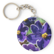 Yellow African Violet flowers Keychains