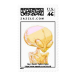 Yellow Alien Stamp