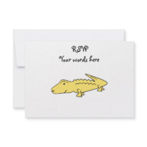 Yellow alligator invitation