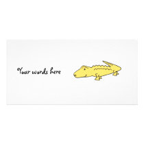 Yellow alligator custom photo card