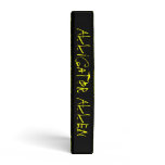 Yellow Alligator Skin w/ Customizable Text on Spin binders