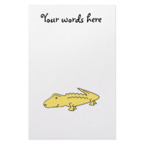 Yellow alligator customized stationery