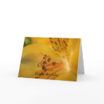 Yellow Alstroemeria Happy Birthday Card