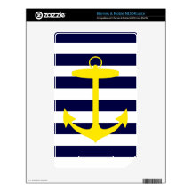 Yellow Anchor Silhouette Decal For The NOOK Color