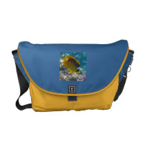 Yellow and Black Angel Fish Courier Bag