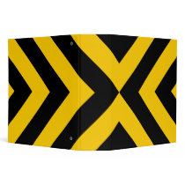 Yellow and Black Chevrons binders