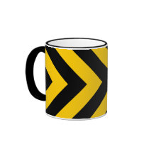 Yellow and Black Chevrons mugs