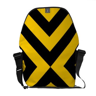 Yellow and Black Chevrons rickshawmessengerbag
