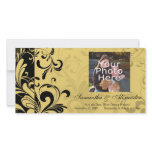 Yellow and Black Contemporary Swirl photo cards